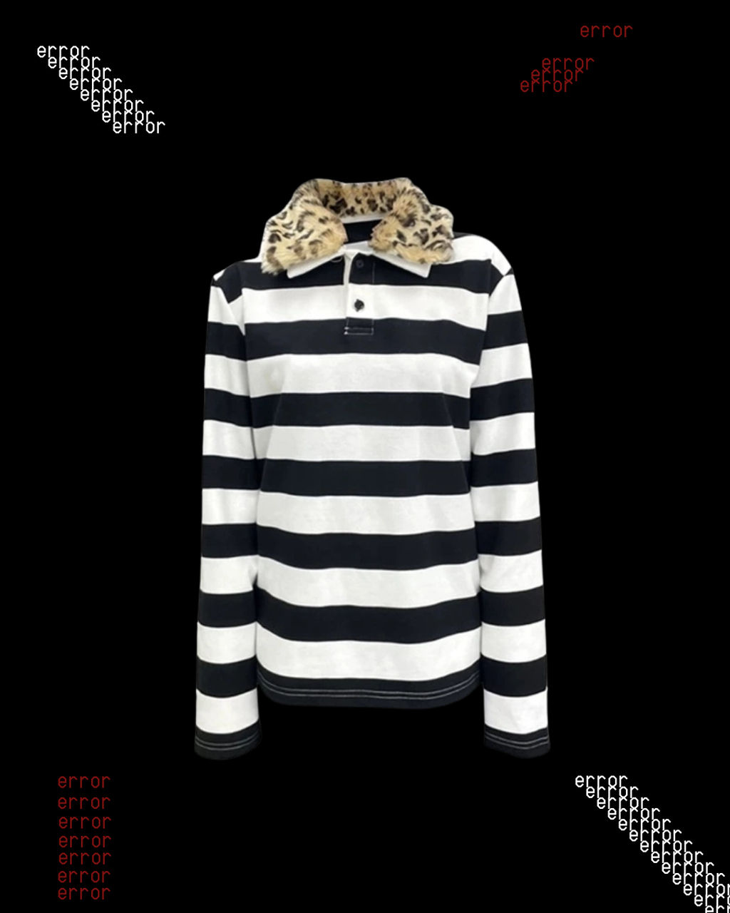 LEOPARD COLLAR LONGSLEEVE ⚠︎