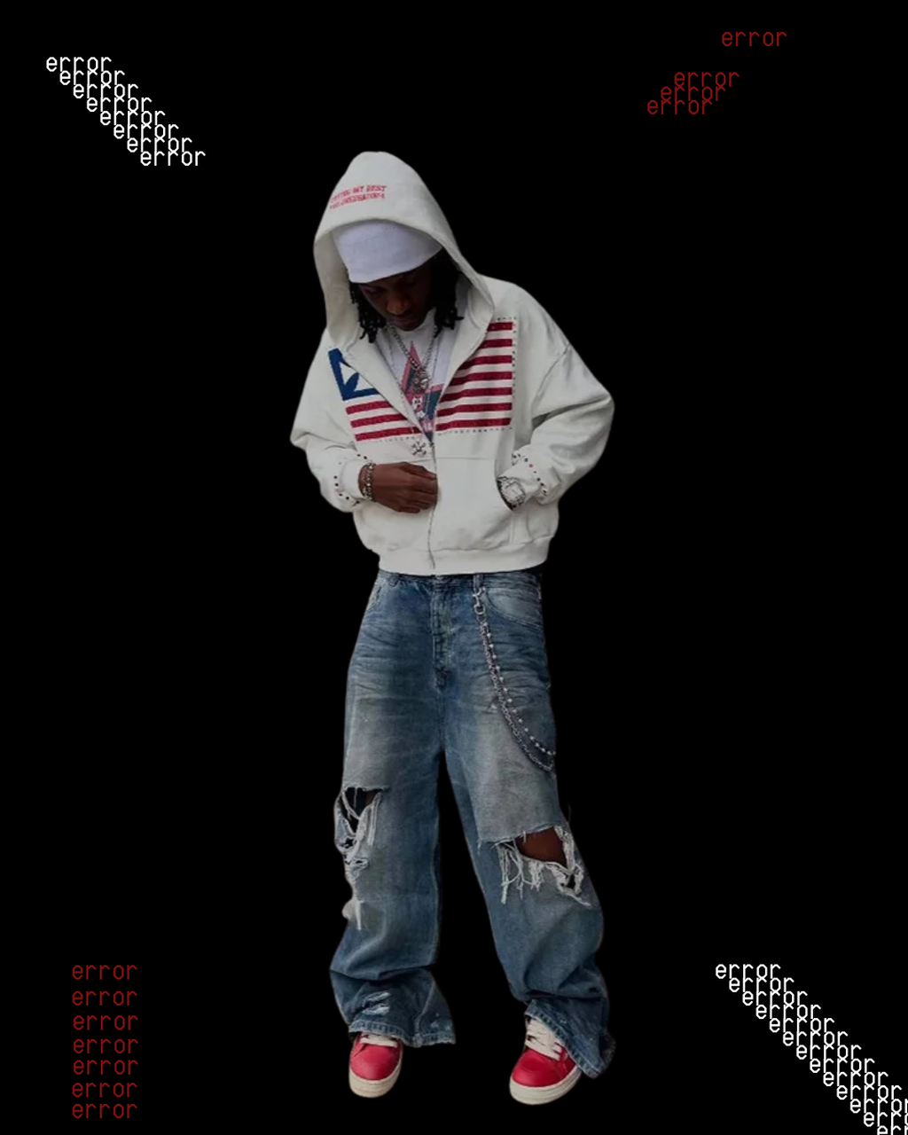 BOOTLEG BANNER ZIPUP ⚠︎