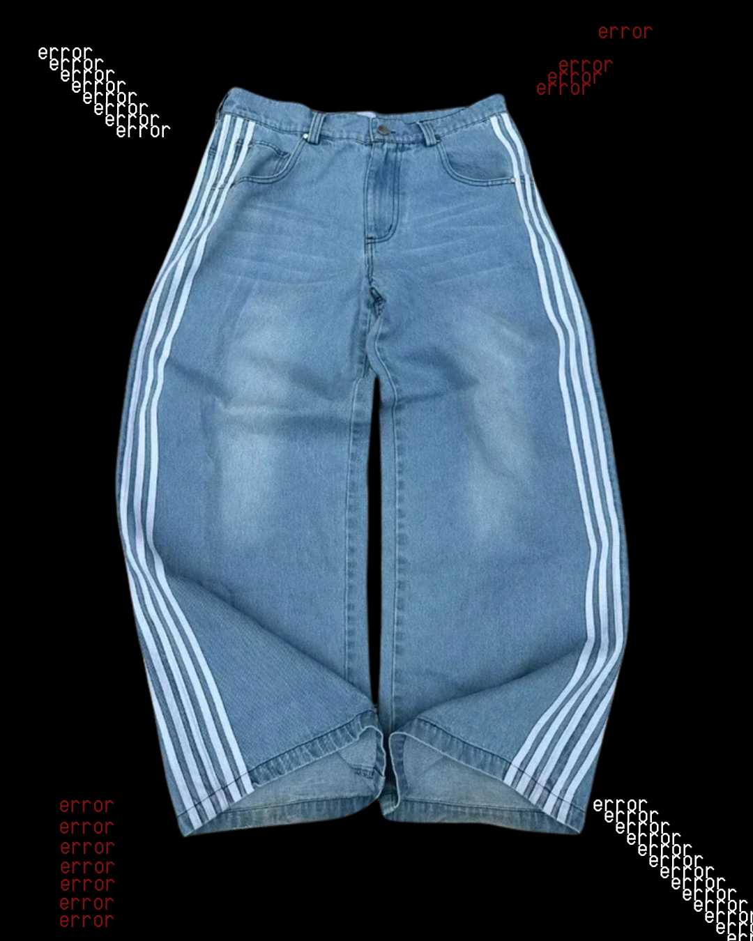 PANELED WIDE LEG JEANS ⚠︎