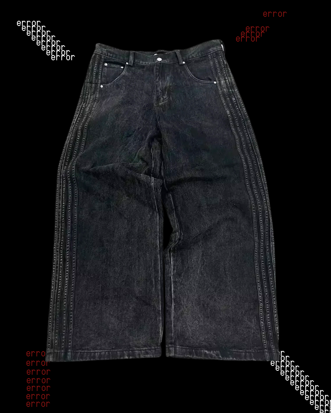 PANELED WIDE LEG JEANS ⚠︎