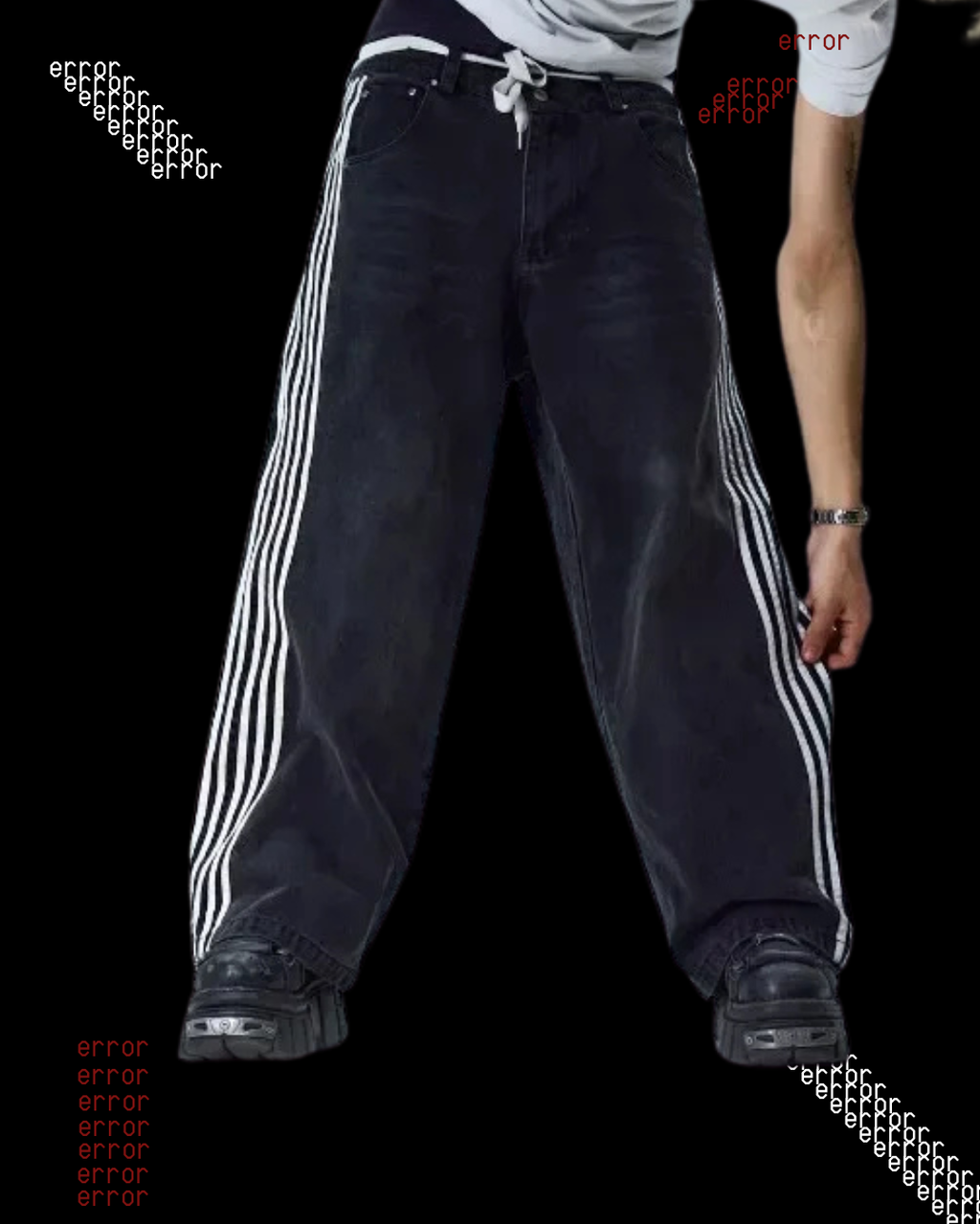 PANELED WIDE LEG JEANS ⚠︎